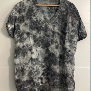 Gray Tie-Dye Women's Top
